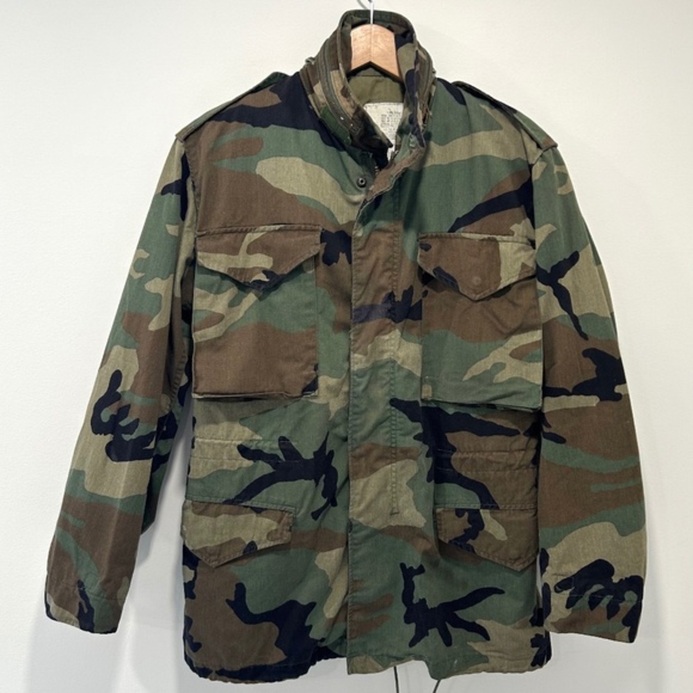 Vintage 1984 US Military Woodland Camo Field Jacket - XS Regular - Some Flaws